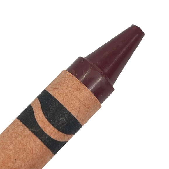 Vintage Crayola Indian Red Crayon Retired Binney & Smith 1990 Future Bold Logo - Picture 6 of 10